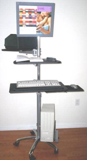 DVC03-SH-PD 20 Adjustable Height Laptop, Printer, Monitor Shelf - Cla –  Oceanpointe Distributors Corporation