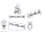 DW170S Folding Articulated Monitor Wall Mount Arm & VESA Bracket Extendable to 17 inches