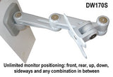 DW170S Folding Articulated Monitor Wall Mount Arm & VESA Bracket Extendable to 17 inches