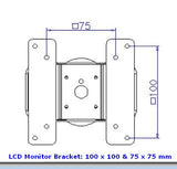 DW630_KB  VESA Compatible Add-On Keyboard Tray for Monitor mount or Wall