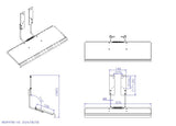 VESA Compatible Keyboard tray for  monitor arms or wallsve